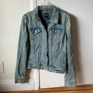 2006 GAP distressed denim jacket